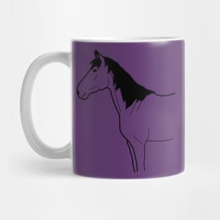 Black Horse Silhouette Mug